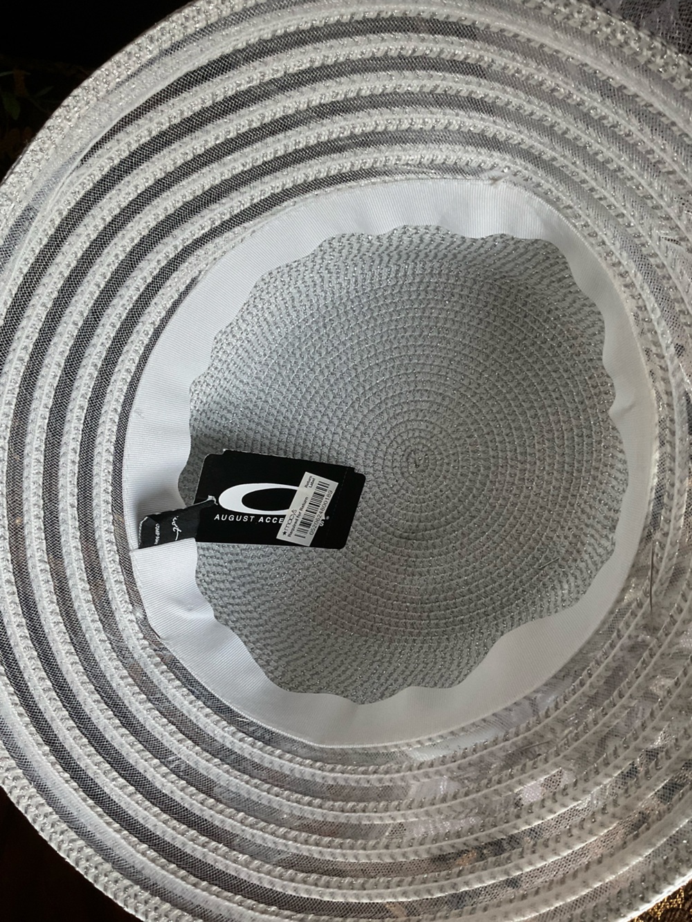 August Hat Company Silver Metallic Women's Bucket Hat w/ Appliqué Detailing - Picture 14 of 16